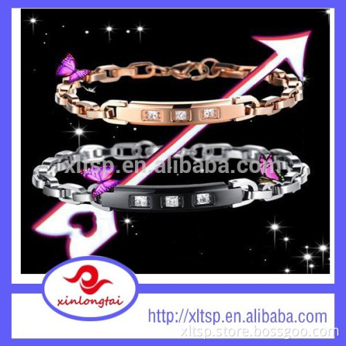 2014 New Arrival Sisters Bracelet Rose Gold Plated Jewelry With Engraved Metal Tags